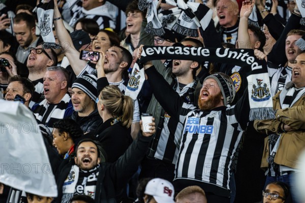 MELBOURNE, AUSTRALIA, MAY 24: Fans as Newcastle United play A-League All Stars Men during the Global Football Week at Marvel Stadium on May 24, 2024 in Melbourne, Australia, Oceania