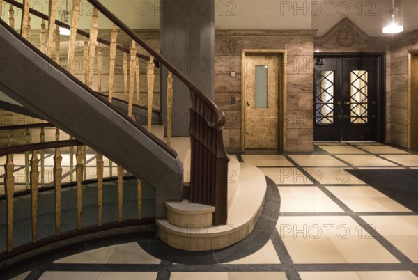 Hamburg, Kontorhaus MESSBERGHOF, built 1922-1924 by Hans and Oskar Gerson, vestibule on the ground floor of the staircase