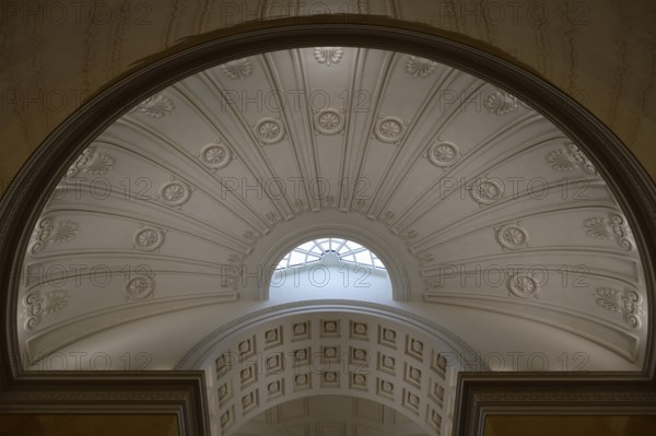 Interior view, Yellow Staircase, Residence, Graggenau, Munich, Bavaria, Germany, Europe
