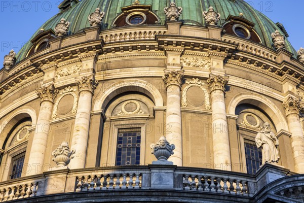 Frederik's Church (Danish: Frederiks Kirke), popularly known as The Marble Church (Marmorkirken), Copenhagen, Denmark, Europe