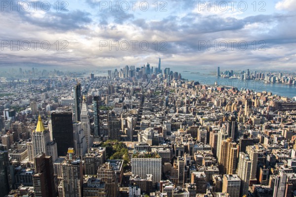 Manhattan skyscraper from Empire State Building, USA, North America