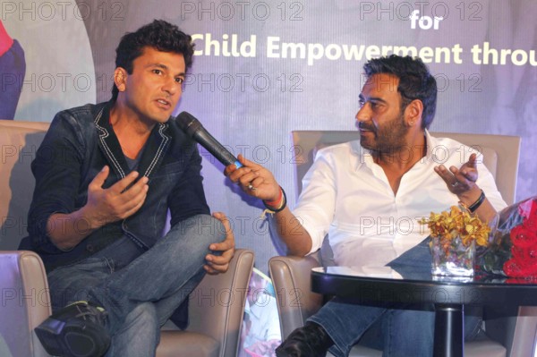 Chef Vikas Khanna actor Ajay Devgn press conference of Smile Foundation announce new campaign She Can Fly Mumbai