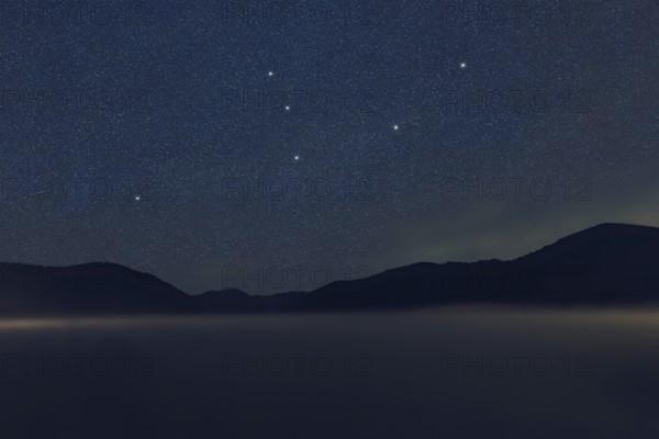 Andromeda star constellation, Night sky, Cluster of stars, Deep space