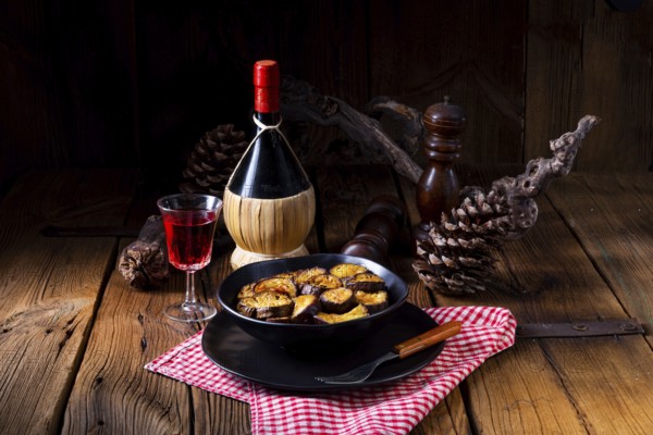 Melitzanes Tiganites fried aubergines in Greek style