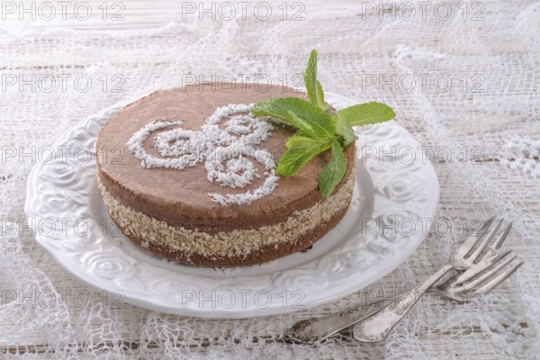 Chocolate cakes with nut filling