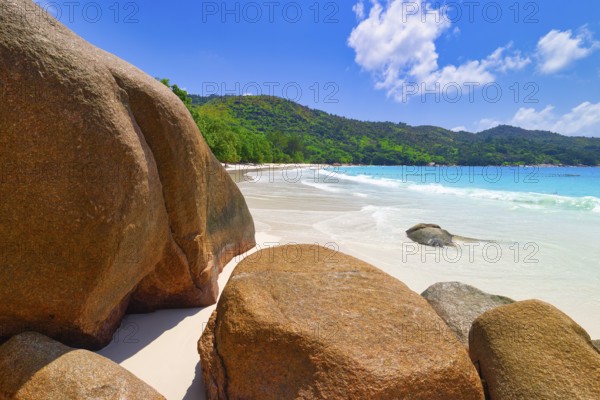 The Beach Anse Lazio, Praslin, Seychelles Island, Indian Ocean