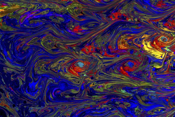 Traditional Ottoman Turkish abstract marbling art patterns as background