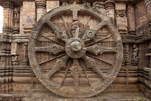 Chariot wheel of the Sun temple at Orrisa India