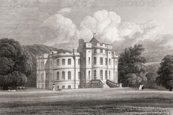 Airthrey Castle, now part of the University of Stirling, 19th century, from Modern Athens by Th. H. Shepherd