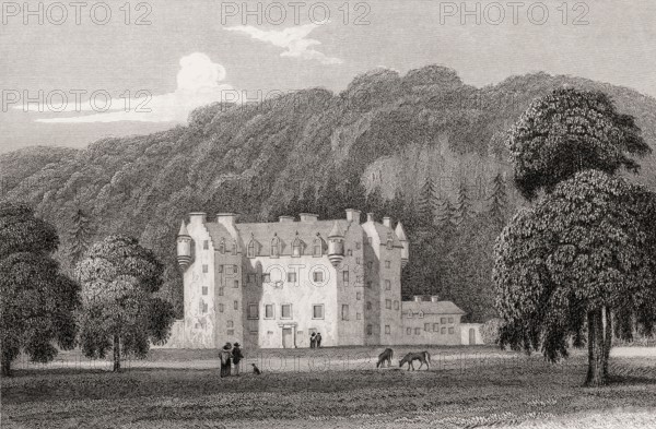 Castle Menzies, Weem, Perthshire, 19th century, from Modern Athens by Th. H. Shepherd