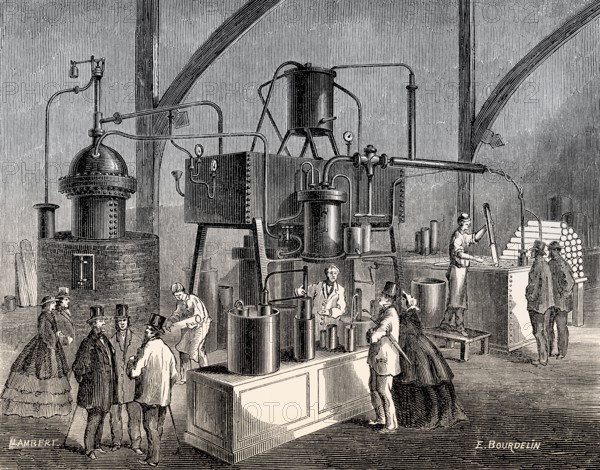 Ice cream maker, Great London Exposition, 1862, London, United Kingdom, Europe