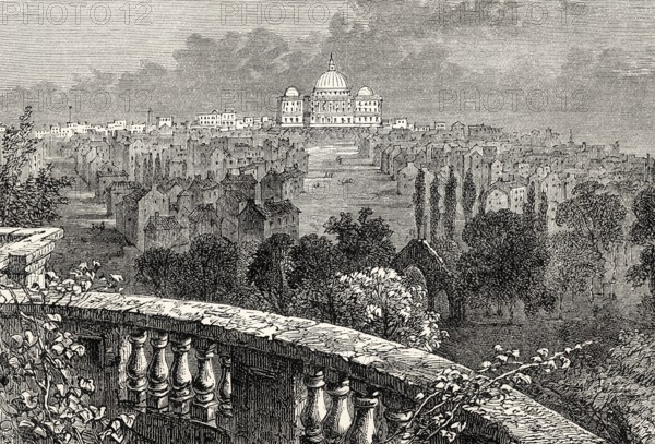 View from the White House to the original Capitol building completed in 1800, Washington, USA, North America
