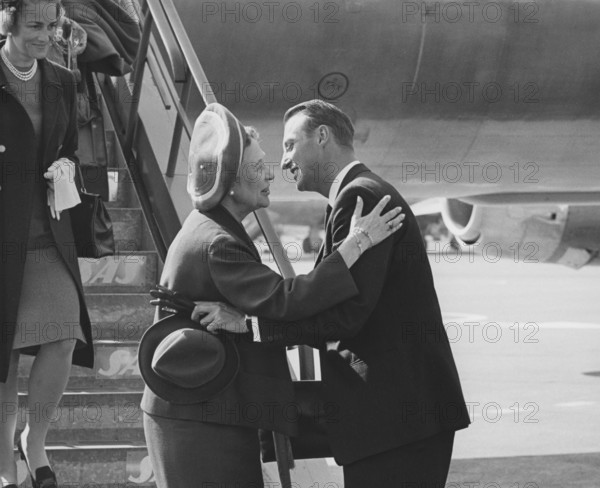 King Harald of Norway. Pictured when being crown prince meetin princess Margaretha 1960s