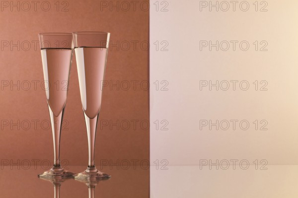 Glasses of water on the glass table