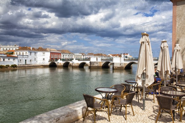 Historic architecture in Tavira city, Algarve, Portugal, Europe