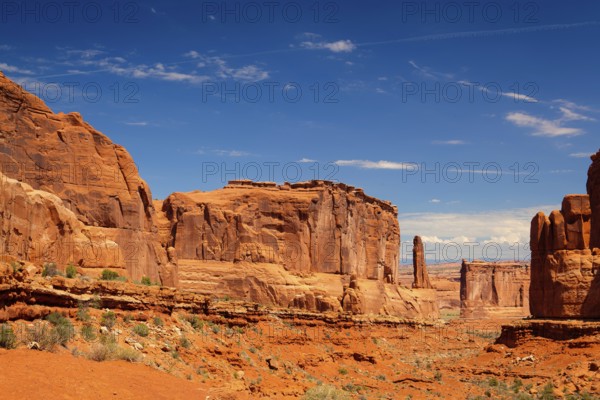 Beautiful rock formations in Arches National Park, Utah, USA, North America