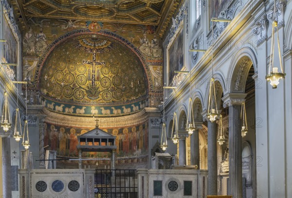 The Basilica of Saint Clement is a Roman Catholic minor basilica dedicated to Pope Clement I located in Rome, Italy. Interior of the church