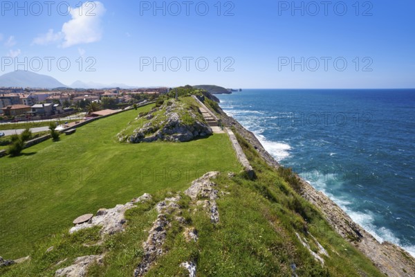 Llanes El Sablon beach in Asturias of Spain
