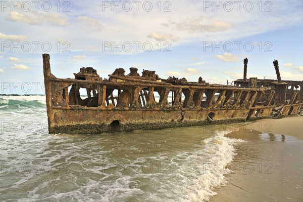 S.S. Maheno ship wreck on Frazer Island. It got destroyed due to a cyclone