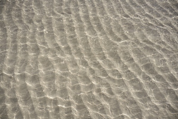 Caribbean transparent water beach reflections in shallow white sand bottom