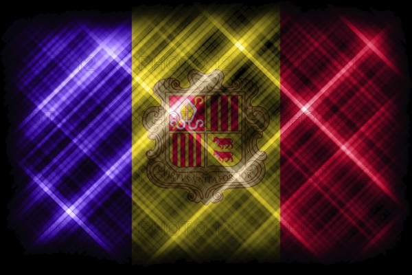 Andorra flag, national flag, modern flag background