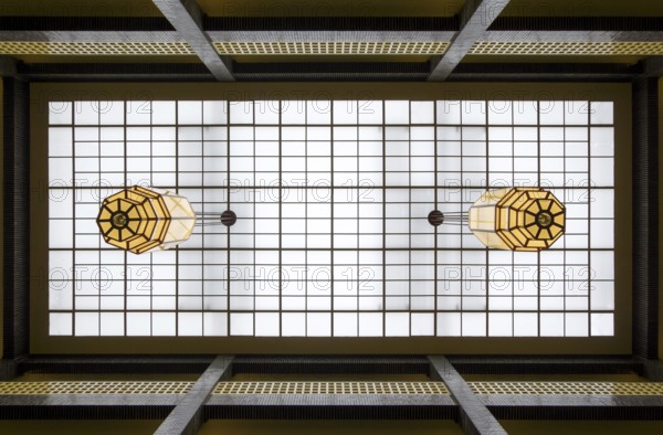 Built in 1929 by Hans Poelzig, atrium, ceiling view
