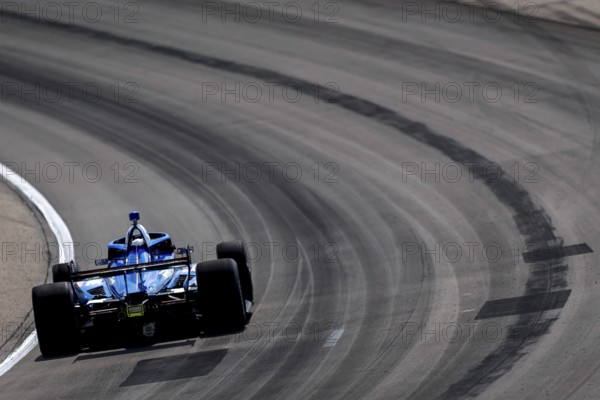 KYFFIN SIMPSON (R) (4) of Bridgetown, Barbados practices for the Hy-Vee Homefront 250 at Iowa Speedway in Newton, IA