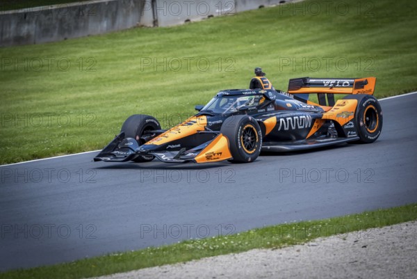 PATO OWARD (5) of Monterey, Mexico practices for the XPEL Grand Prix at Road America in Elkhart Lake, WI