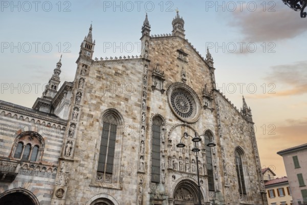 Portal of the cathedral in Como, Italy, Europe