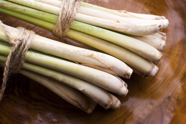 Lemon Grass on wood background