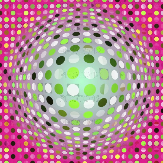 Illustration of a colorful digital artwork dots