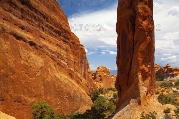 Arches National Park, Moab, Utah, USA. Bordered by the Colorado River in the southeast, it is known as the site of more than 2, 000 natural sandstone arches