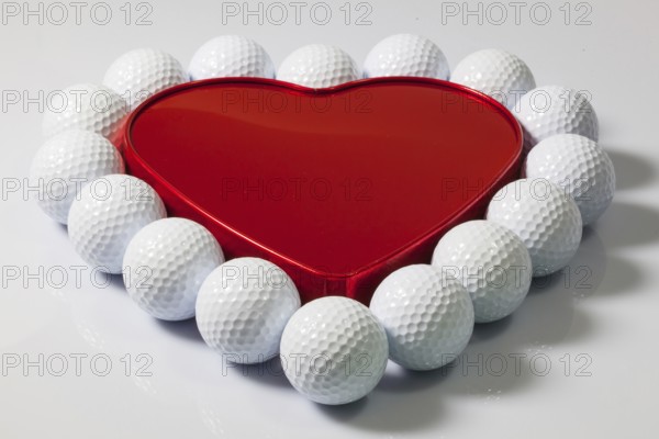 Heart of white golf balls