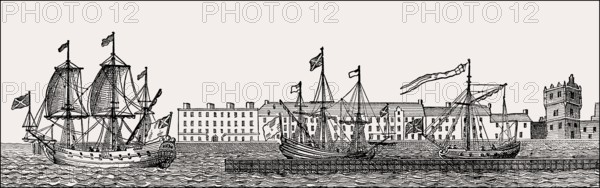 Leith Harbour, Leith, Edinburgh, Scotland, 1693