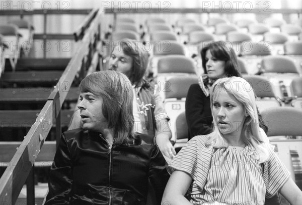 ABBA. A Swedish pop group that are one of the most popular and successful musical groups of all time. Pictured the members of ABBA: Anni-Frid Lyngstad, Benny Andersson, Agnetha Fältskog and Björn Ulvaeus 1976