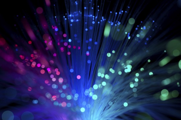 Multicolored optical fibers
