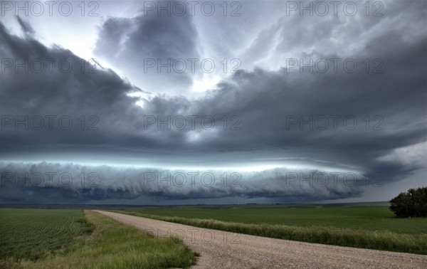 Prairie Storm Clouds Canada Saskatchewan Dramatic Summer