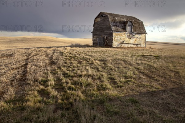 Prairie Storm Clouds rural Saskatchewan Old Barn