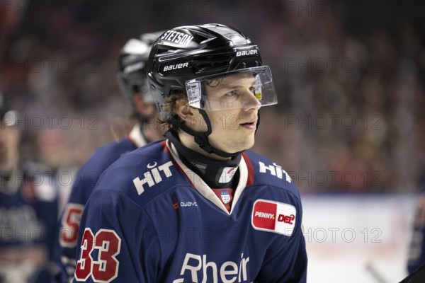 LanxessArena, Cologne, North Rhine-Westphalia, Tim Wohlgemuth (Cologne Sharks, #33), PENNY DEL, Cologne Sharks-Fischtown Penguins on 07/03/2025 at the LanxessArena in Cologne Germany