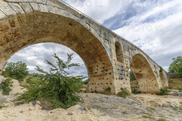 The Julien bridge, Roman bridge over the Calavon river. Roman bridge in the Luberon located on the Via Domitia
