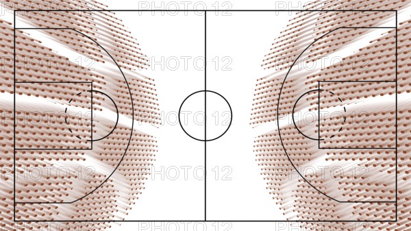 Basketball court background, Basketball Ball, White background