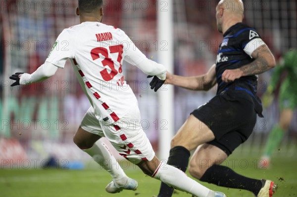 BEAUTIFUL SPORTS/ (DFL/DFB REGULATIONS PROHIBIT ANY USE OF PHOTOGRAPHS AS IMAGE SEQUENCES AND/OR QUASI-VIDEO) Cologne, RheinEnergieStadion, North Rhine-Westphalia, Linton Maina (1.FC Köln, Midfield, #37), DFB-Pokal 1.FC Köln, Hertha BSC on 04.12.2024 at RheinEnergieStadion in Cologne Germany