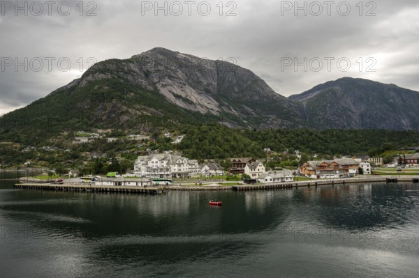 View over the Eidfjord, a fjord in Norway
