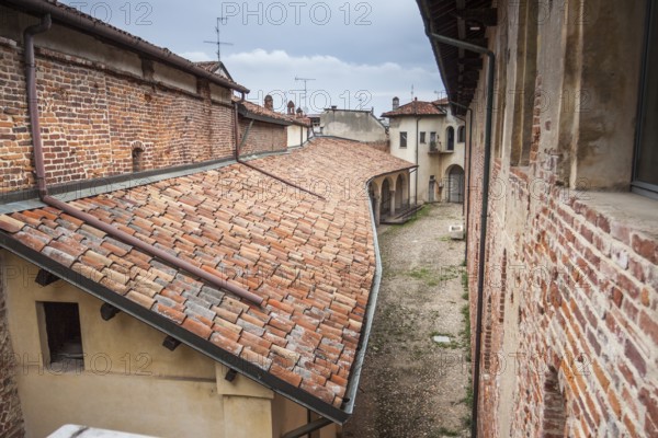 Roofs and rain. Vigevano, Lombardia. Italy