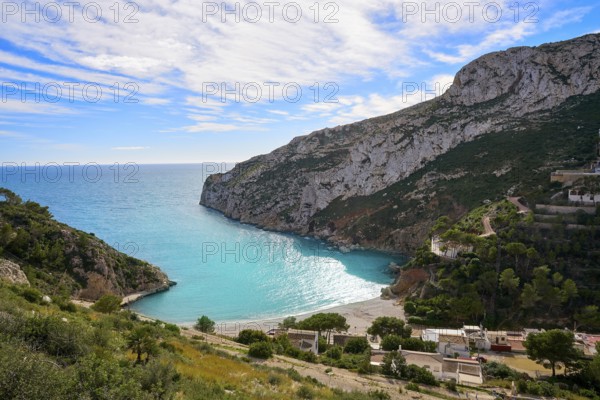 La Granadella beach in Mediterranean Javea also Xabia in Alicante Spain