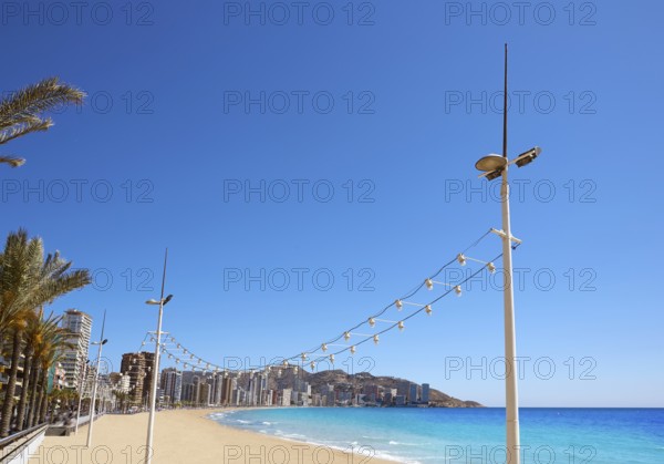 Benidorm Levante beach in Alicante Mediterranean of Spain