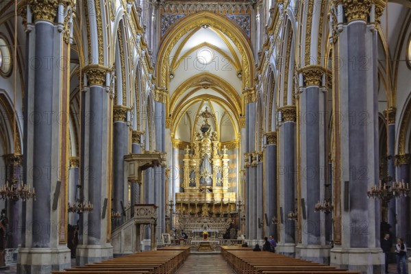 Nave of the Church San Domenico Maggiore, Naples, Campania, Italy, Europe