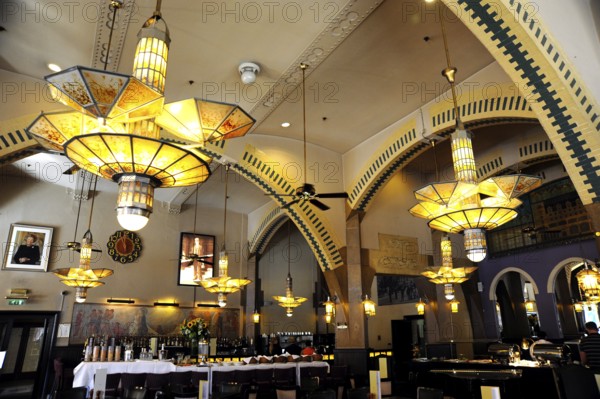 Art Nouveau Grand Cafe, American Hotel on Leidscheplein Square, city centre, Amsterdam, Noord-Holland, North-Holland, Nederland, Netherlands