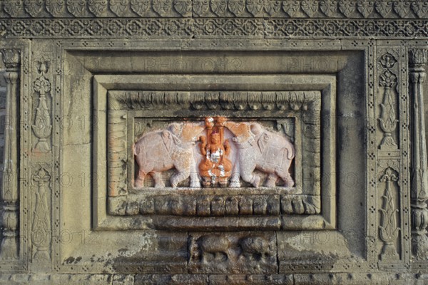 Statue, maheshwar ghat, khargone, madhya pradesh, india, asia