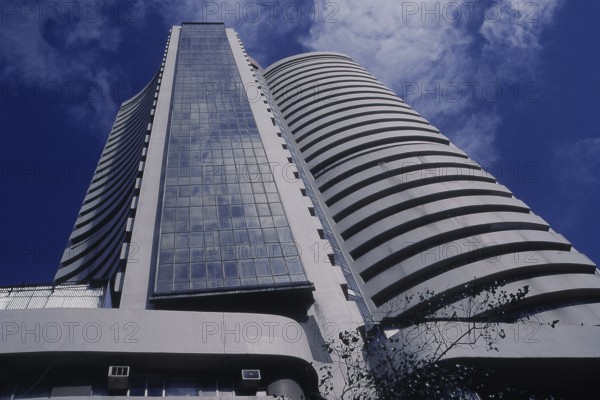 Bombay Stock Exchange building at Dalal Street, Mumbai, Maharashtra, India, Asia